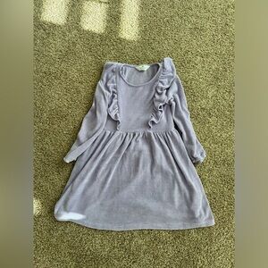 H&M Lavender Ruffle-Front Long Sleeve Dress